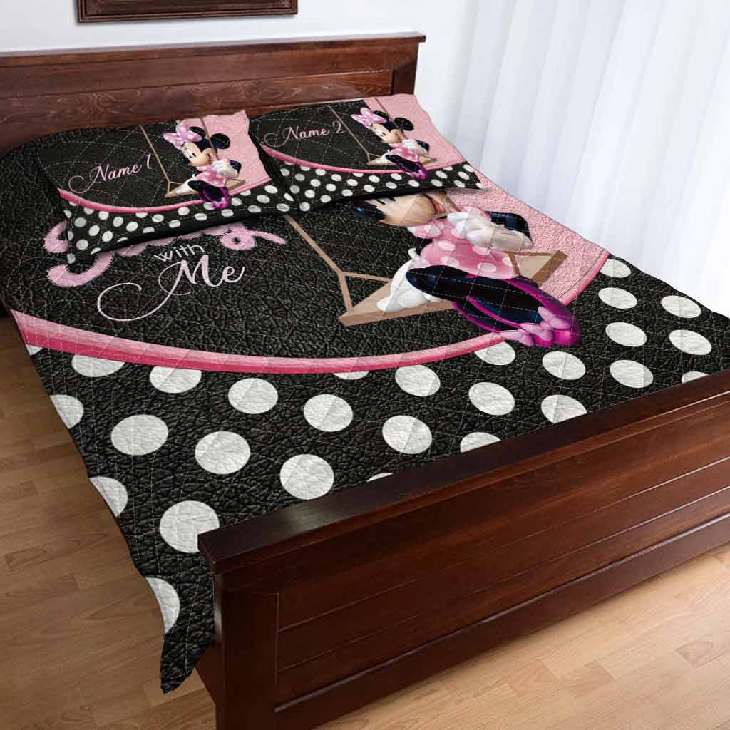 Personalized Minnie Mouse Quilt Set with Names for Kids Quilt Set GradoCreations