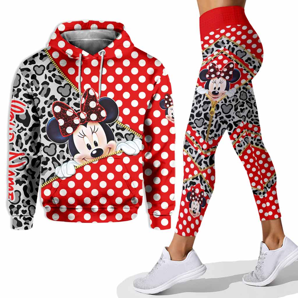 Personalized Minnie Mouse Hoodie & Leggings Set for Kids Hoodie & Leggings GradoCreations