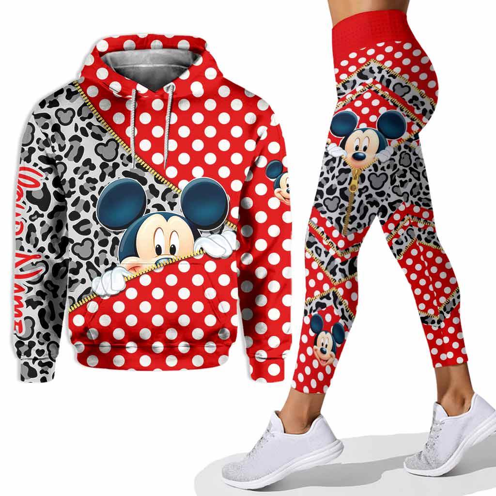 Personalized Magic Mouse Ears Hoodie & Leggings Set - Custom Name Gift for Kids Hoodie & Leggings GradoCreations