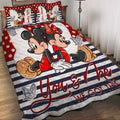 Personalized Mickey & Minnie Quilt Set for Couples | Unique Wedding Gift Quilt Set GradoCreations