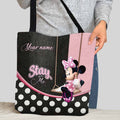 Personalized Minnie Mouse Tote Bag Custom Name Gift for Mom Tote Bag GradoCreations