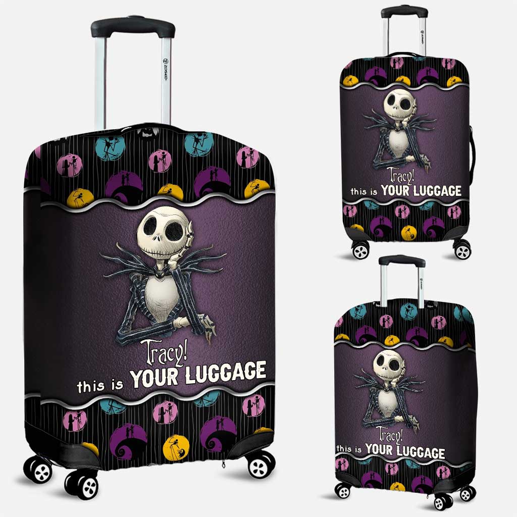 Personalized Nightmare Luggage Cover Custom Name Travel Gift Luggage Cover GradoCreations