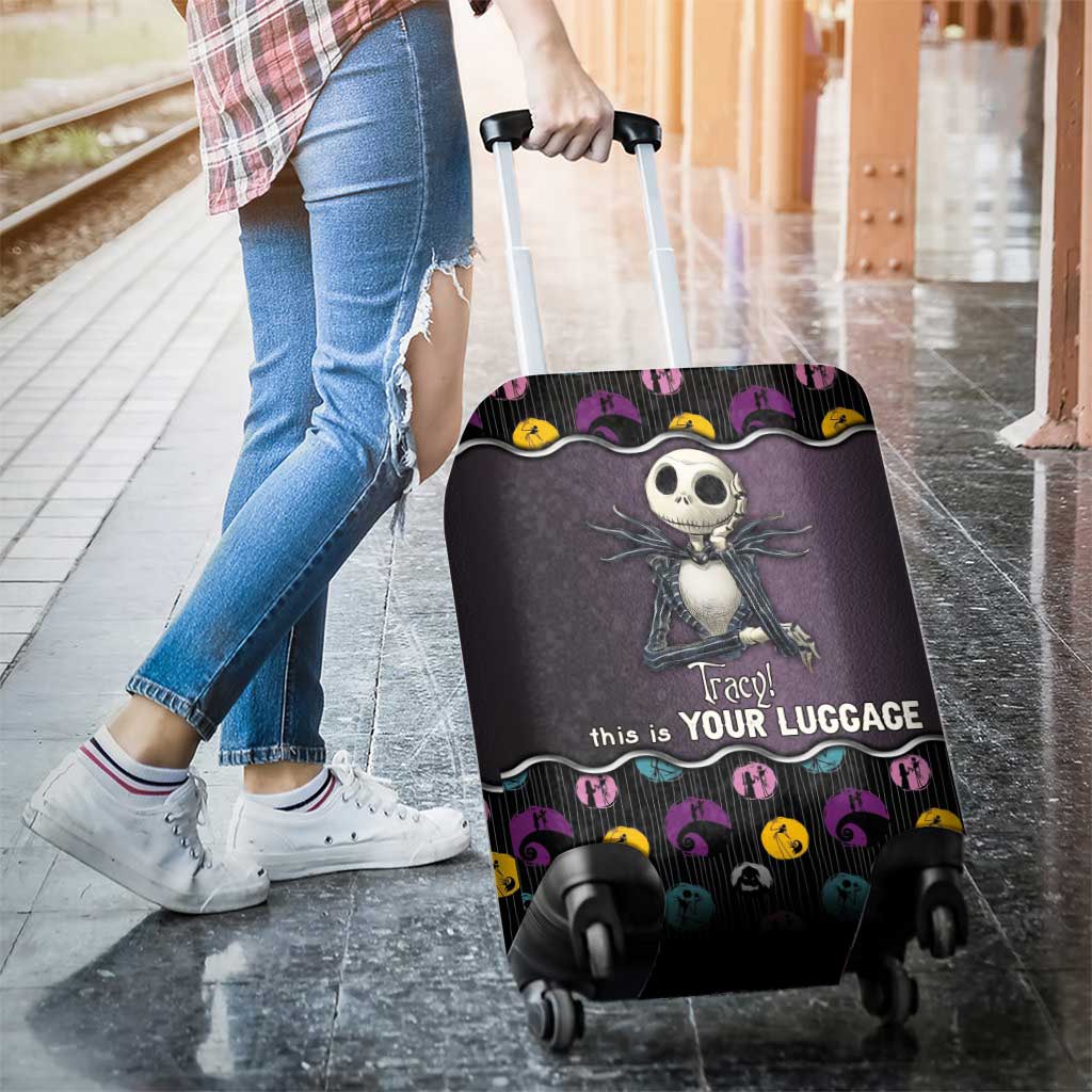 Personalized Nightmare Luggage Cover Custom Name Travel Gift Luggage Cover GradoCreations