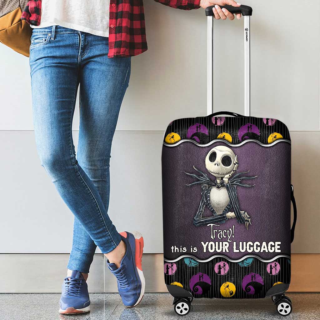 Personalized Nightmare Luggage Cover Custom Name Travel Gift Luggage Cover GradoCreations