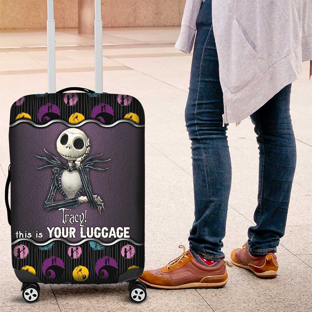Personalized Nightmare Luggage Cover Custom Name Travel Gift Luggage Cover GradoCreations