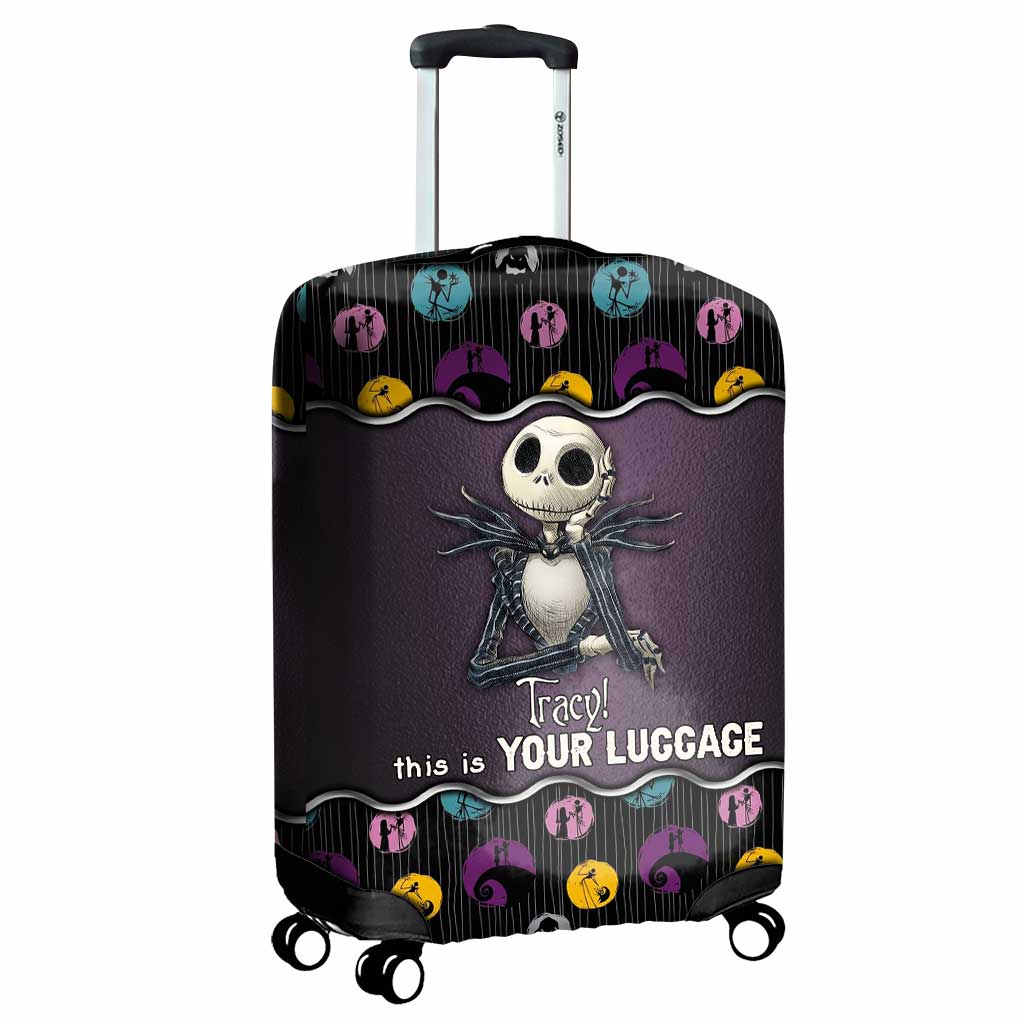 Personalized Nightmare Luggage Cover Custom Name Travel Gift Luggage Cover GradoCreations