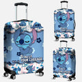 Personalized Luggage Cover with Stitch Print Custom Name Gift Luggage Cover GradoCreations
