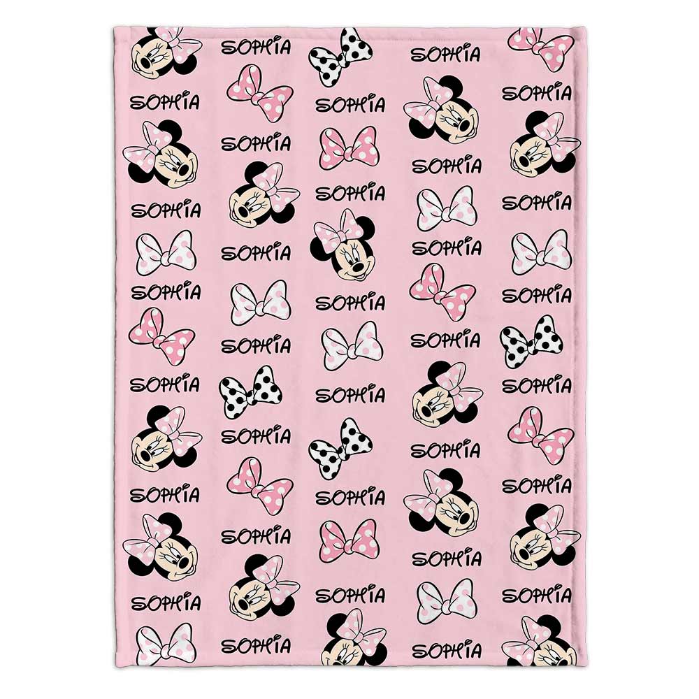 Personalized Mouse Ears Blanket Custom Name Soft Flannel Gift Blanket GradoCreations