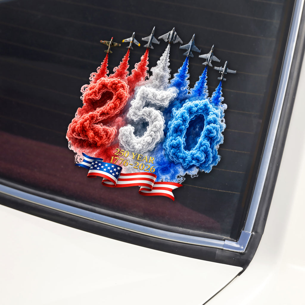 Personalized USA Semiquincentennial Car Sticker Gift for Family Decal Sticker GradoCreations