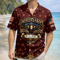 Custom Name Hawaiian Shirt Patriotic Eagle USA 250th Gift HN590 - AOP Hawai Shirt GradoCreations