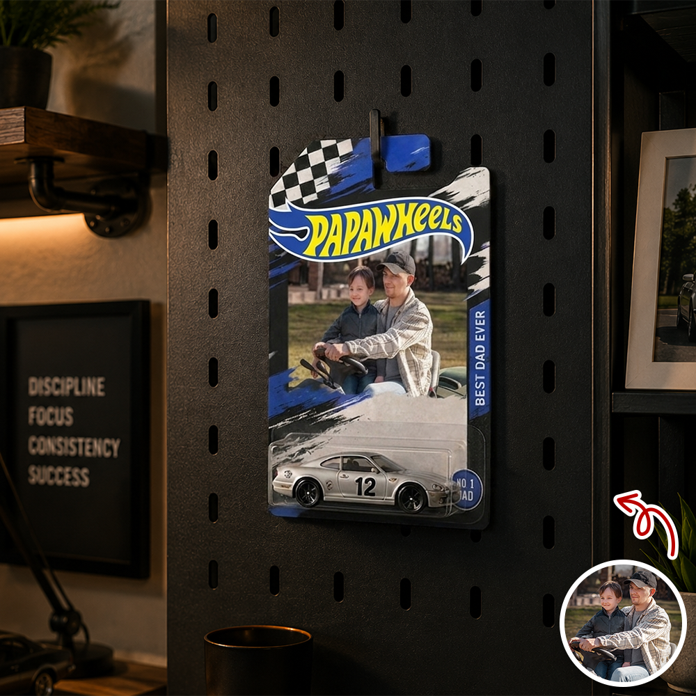 Personalized Hot Wheels Photo Gift for Dad Father's Day HN590 - Hot Wheels GradoCreations