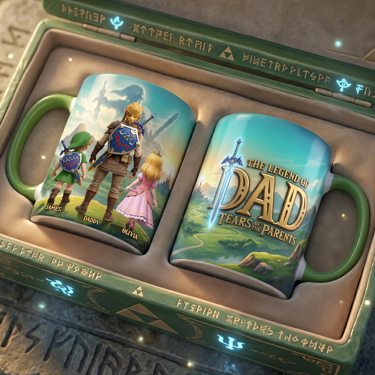 Personalized Accent Mug for Dad The Legend of Dad Tears Gift