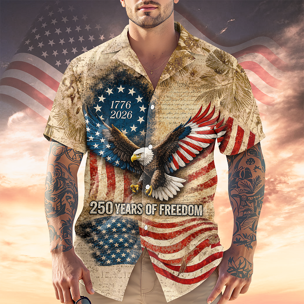 Personalized Hawaiian Shirt 250 Years of Freedom Gift Idea HN590 - AOP Hawai Shirt GradoCreations