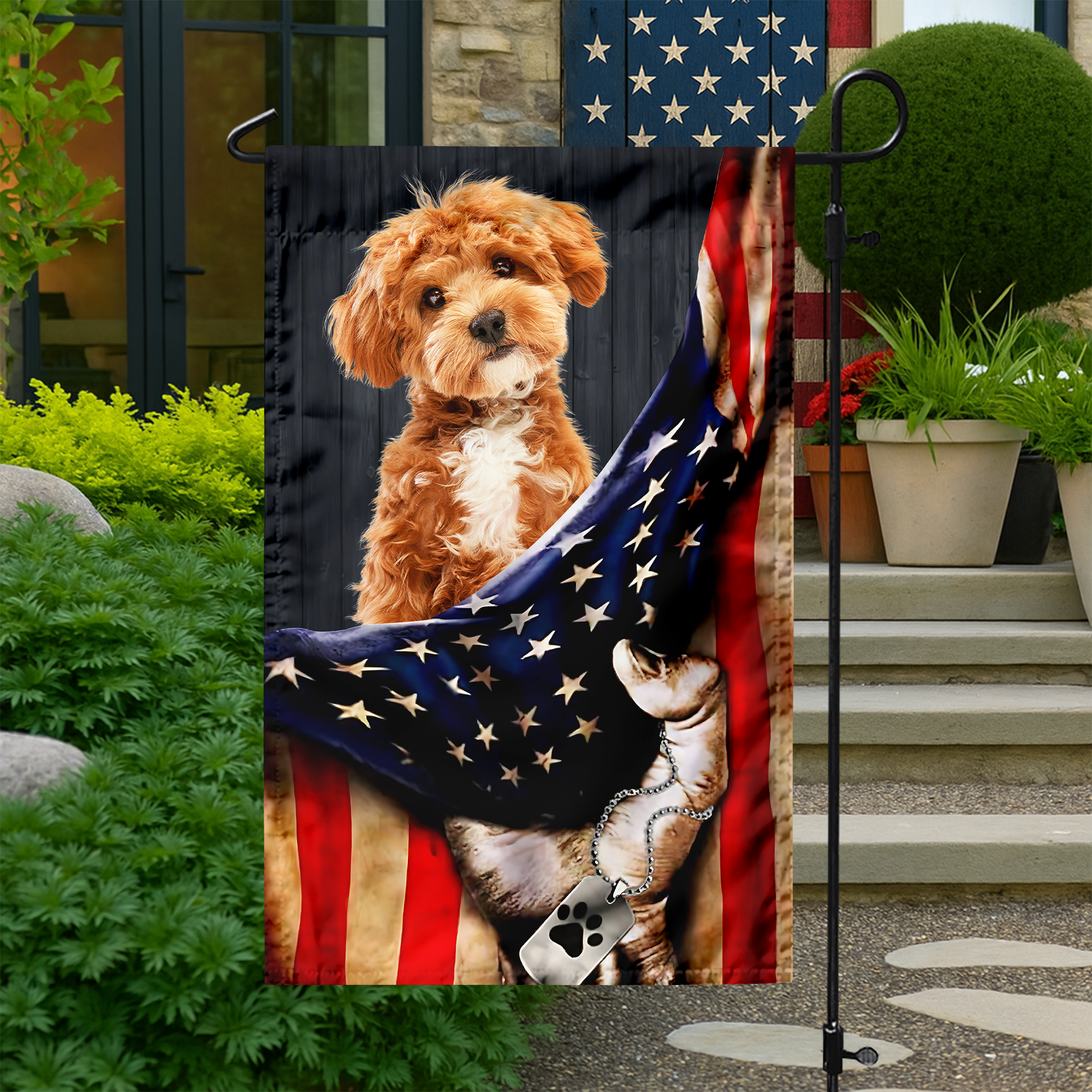 Personalized Dog Photo Garden Flag Custom Gift for Dog Lovers HN590 - Garden Flag GradoCreations