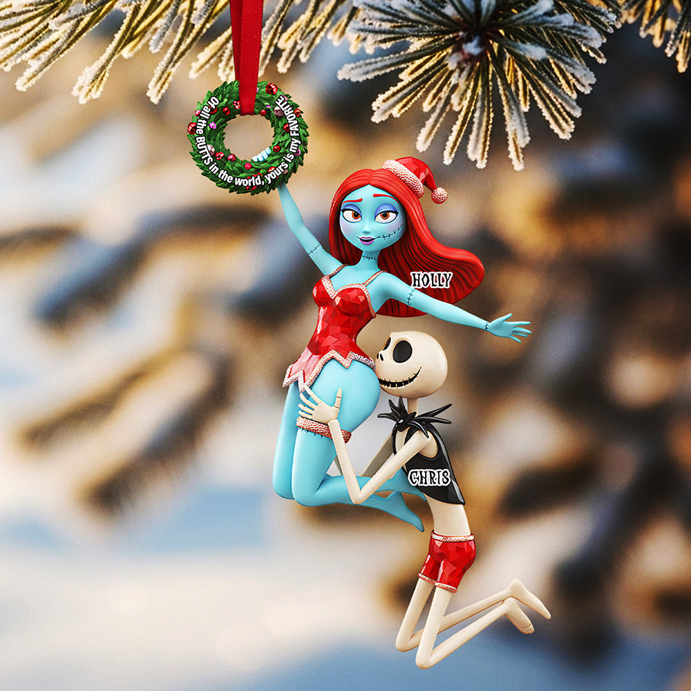 Personalized Funny Spooky Couple Christmas Acrylic Ornament Gift Ornament GradoCreations