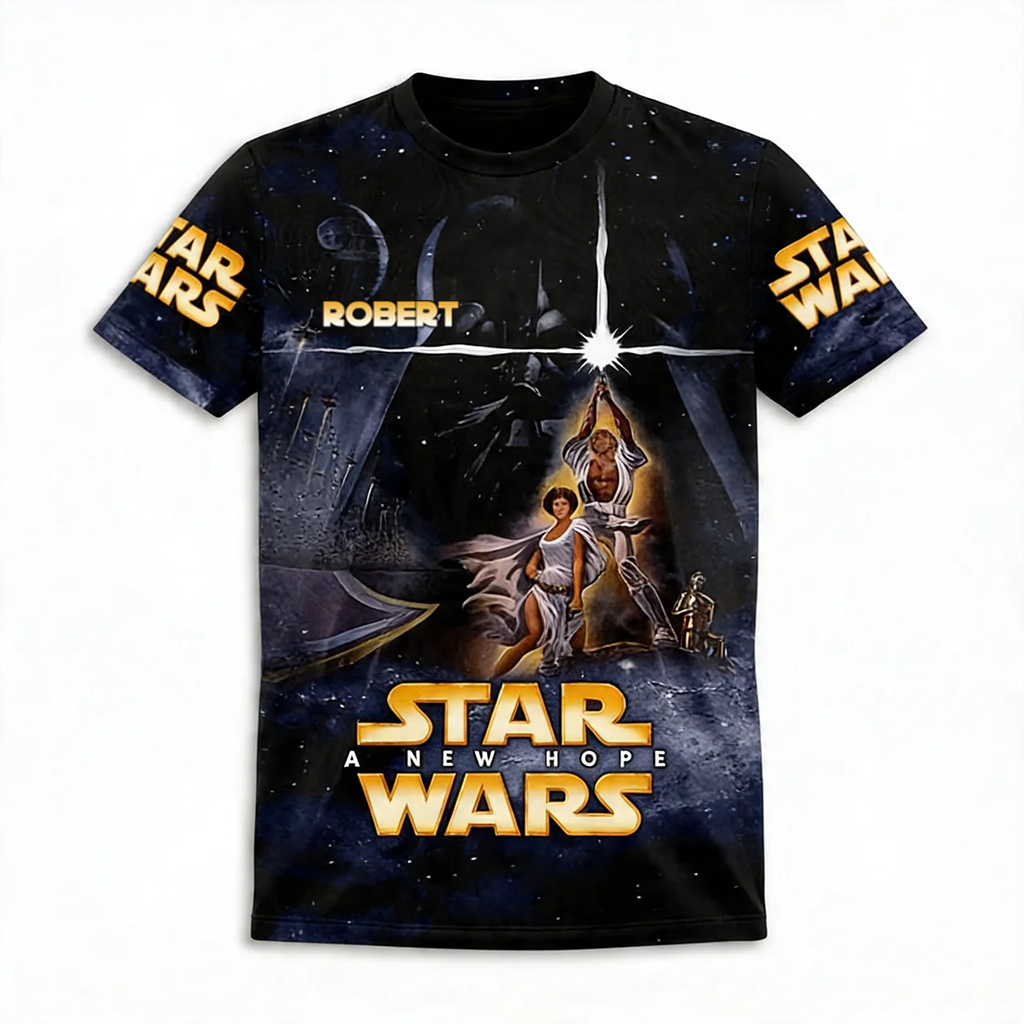 Personalized All Over Print Star Wars Shirt Gift for Movie Fans