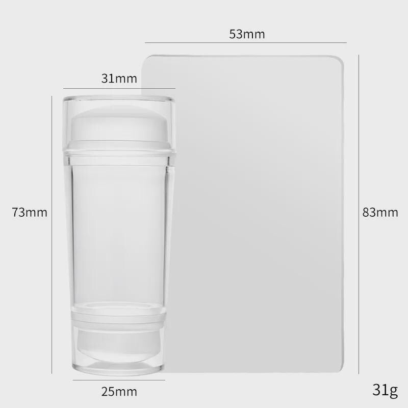 Clear Jelly Nail Stamper for Accurate Nail Art Design hn590 - Clear Nail Stamper fix GradoCreations