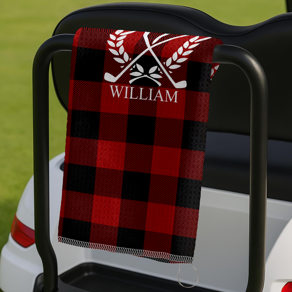 Personalized Golf Towel with Custom Name for Dad's Gift HN590 - Golf Towel GradoCreations