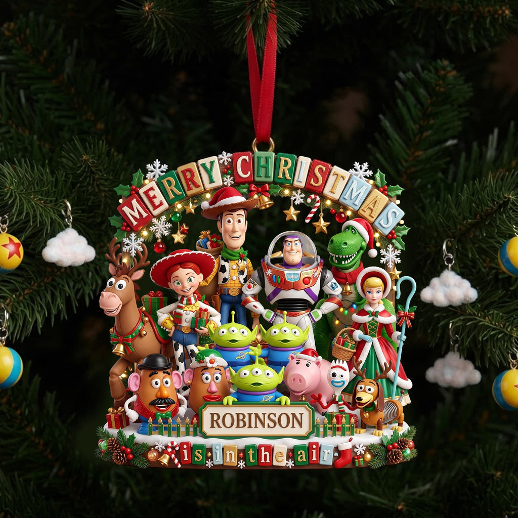 Personalized Acrylic Christmas Ornament Family Gift Joyful Design Ornament GradoCreations