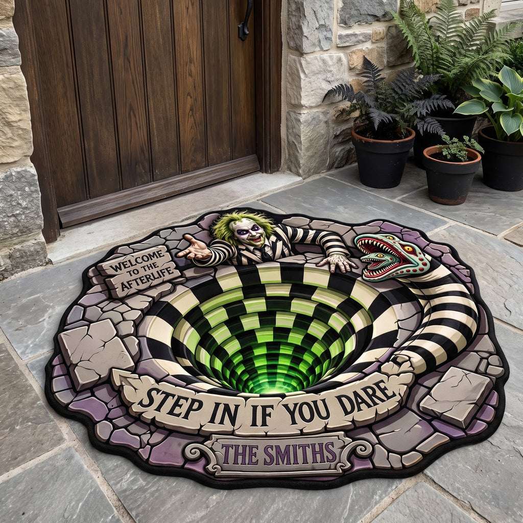 Personalized Halloween Doormat Custom Shape Gift for Horror Lovers Custom Shape Doormat GradoCreations