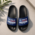 Personalized 250 Years of Freedom Slide Sandals Gift for Dad HN590 - Slide Sandals GradoCreations