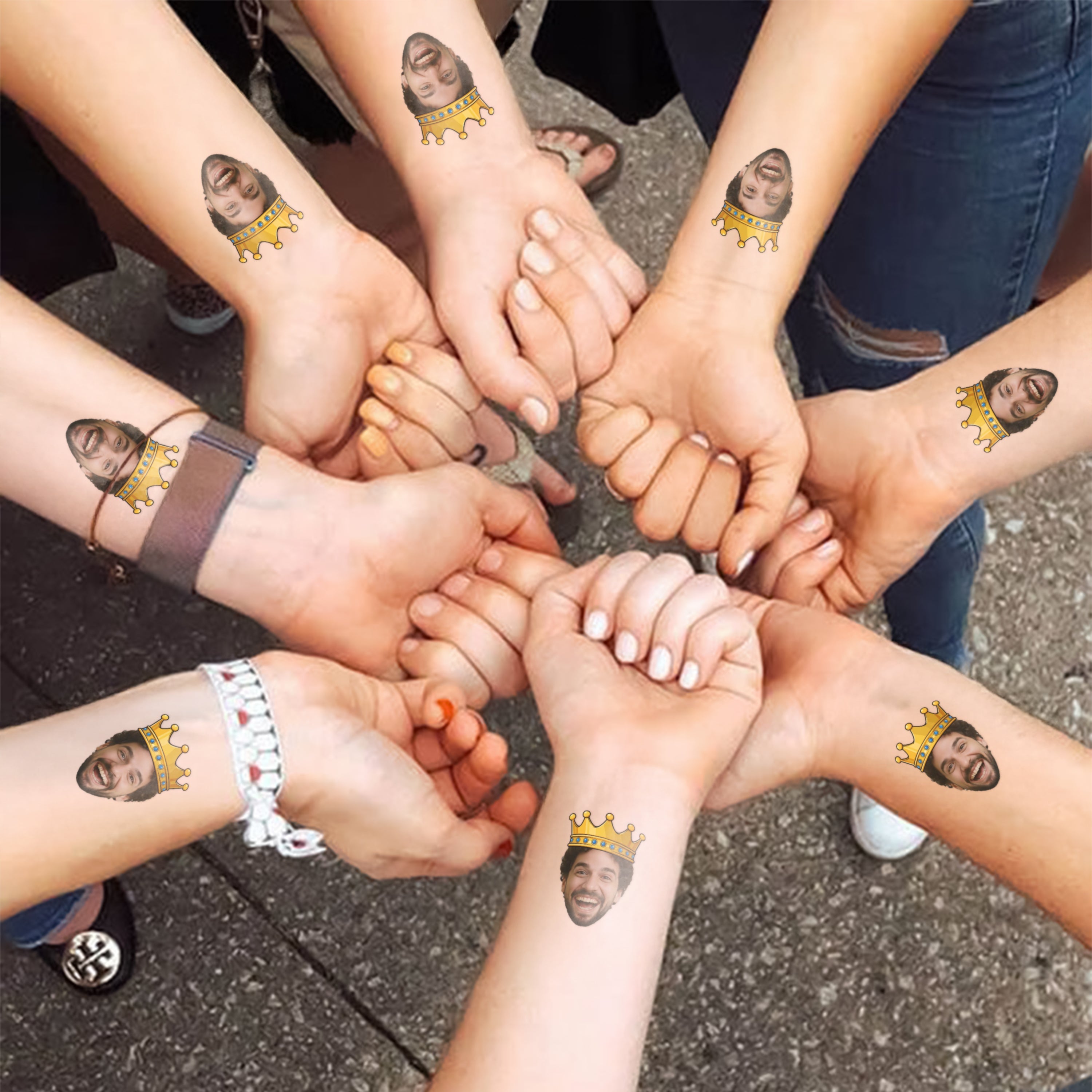 Custom Funny Face Temporary Tattoos Personalized Party Favors HN590 - Fix Tattoos GradoCreations