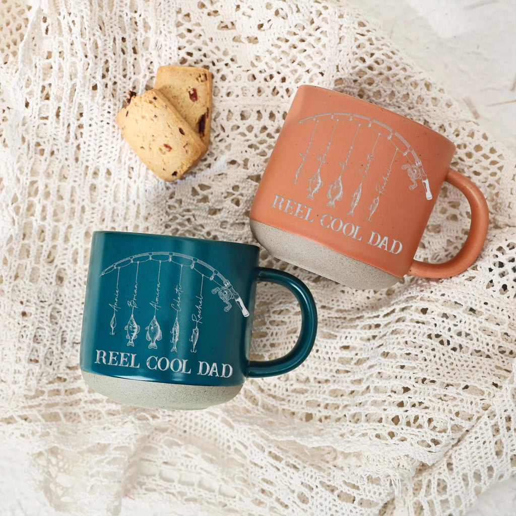 Personalized Fishing Mug Custom Name Gift for Dad HN590 - Pottery Mug GradoCreations