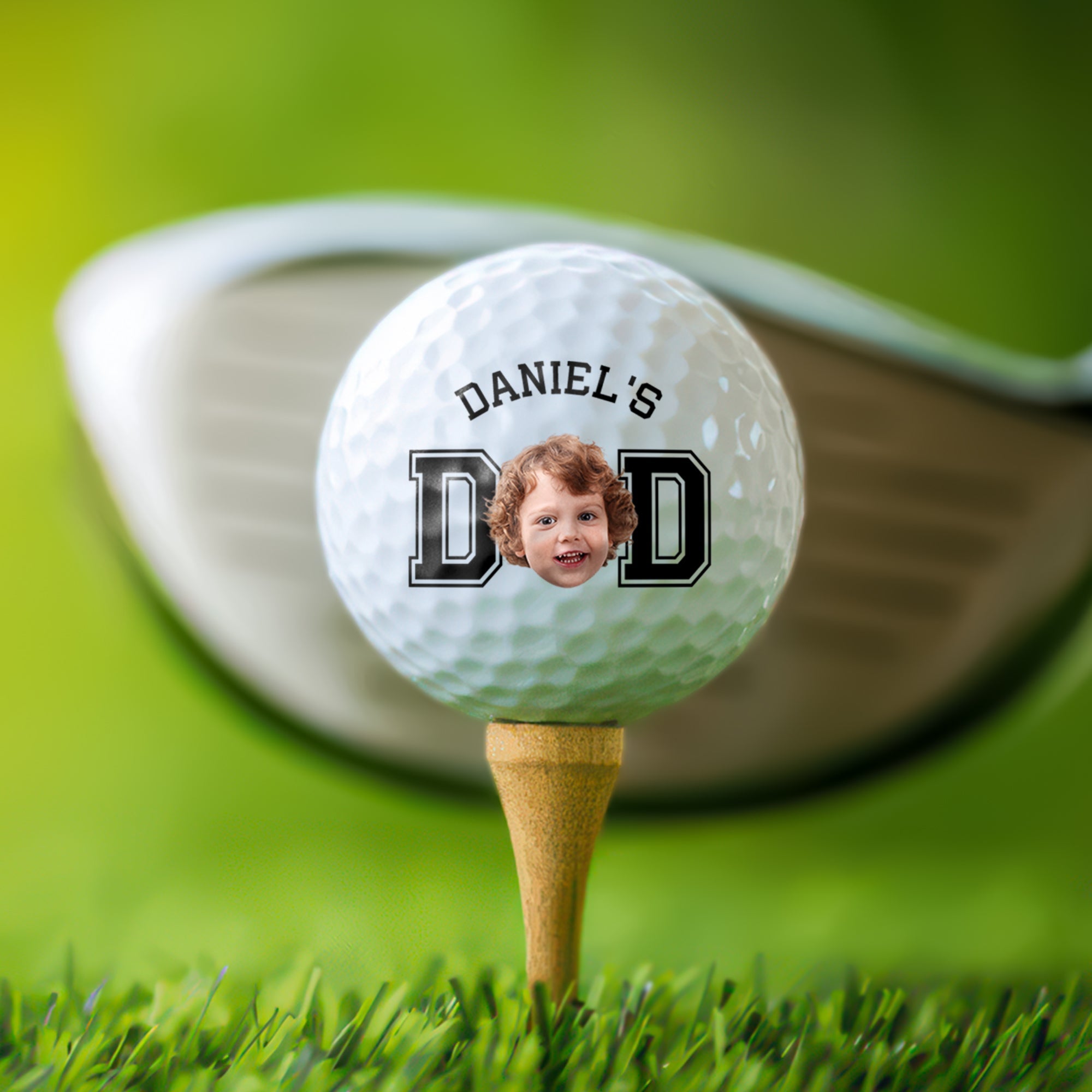 Personalized Photo Golf Ball Gift for Mom & Dad Custom Keepsake HN590 - Golf Ball GradoCreations
