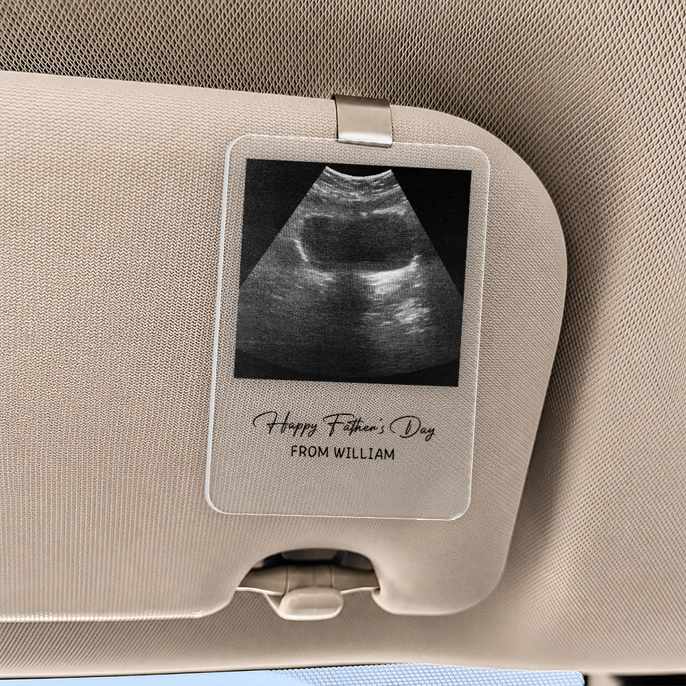 Personalized Acrylic Car Visor Clip Custom Photo Gift for Dad HN590 - Acrylic Car Visor Clip GradoCreations
