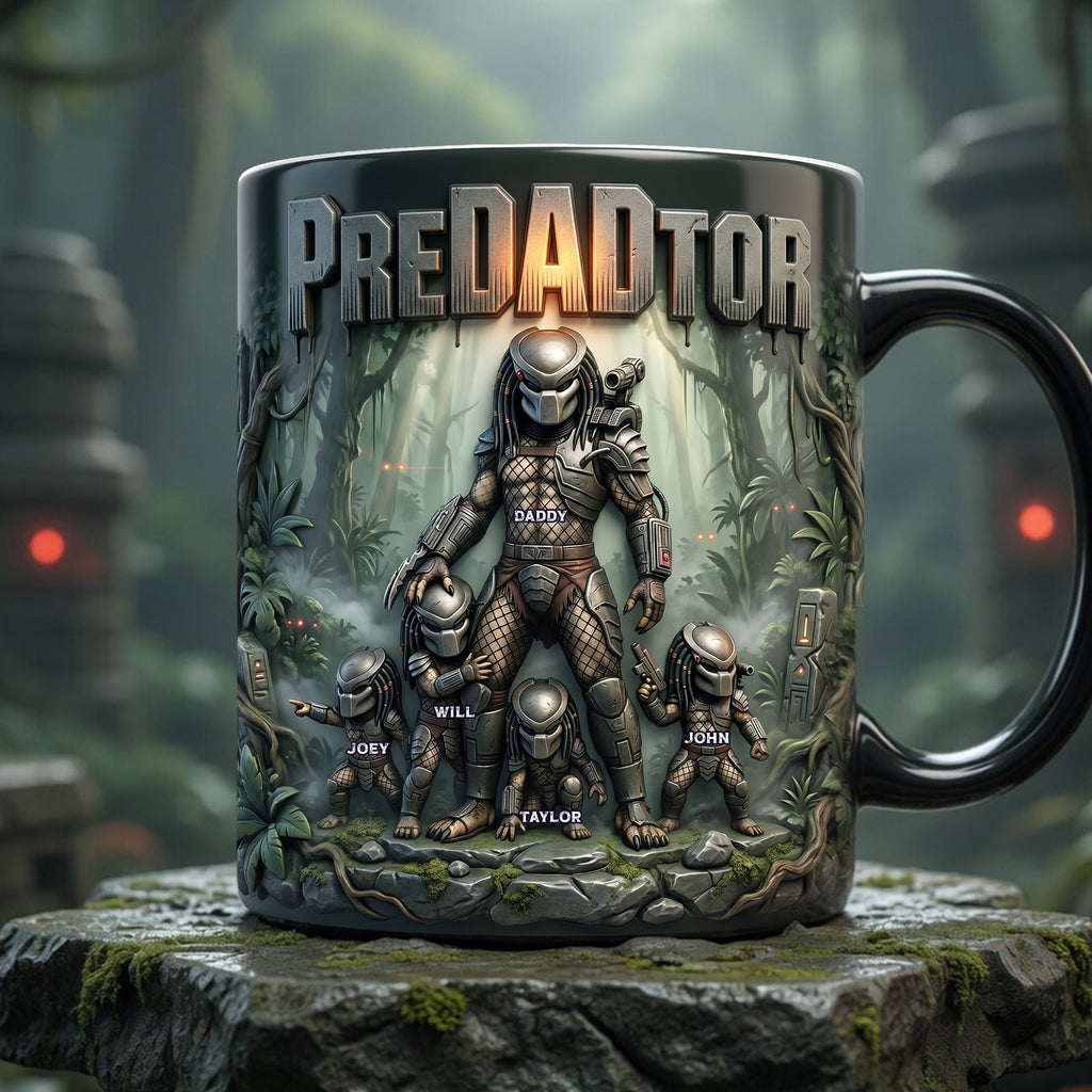 Personalized Color Changing Mug for Dad with Predator Design