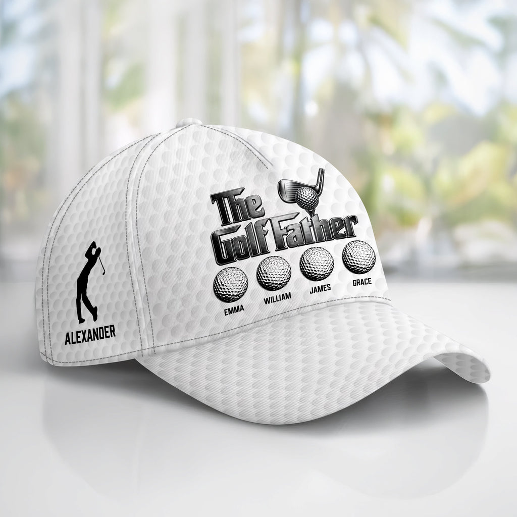 Personalized Golf Father Hat Custom Name Gift for Dad HN590 - AOP Cap GradoCreations