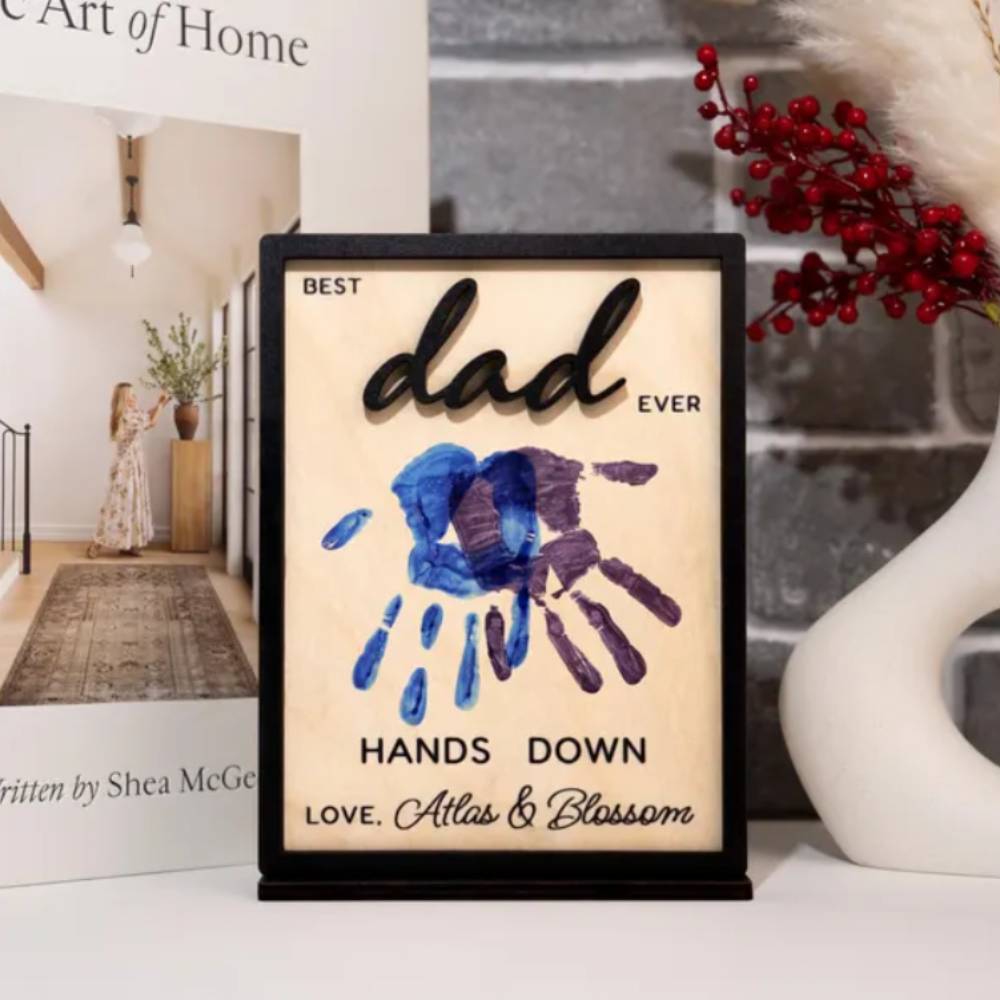 Personalized 2-Layered Wooden Plaque Gift for Dad - Father's Day HN590 - 2-Layered Wooden Plaque With Stand BCF fix GradoCreations