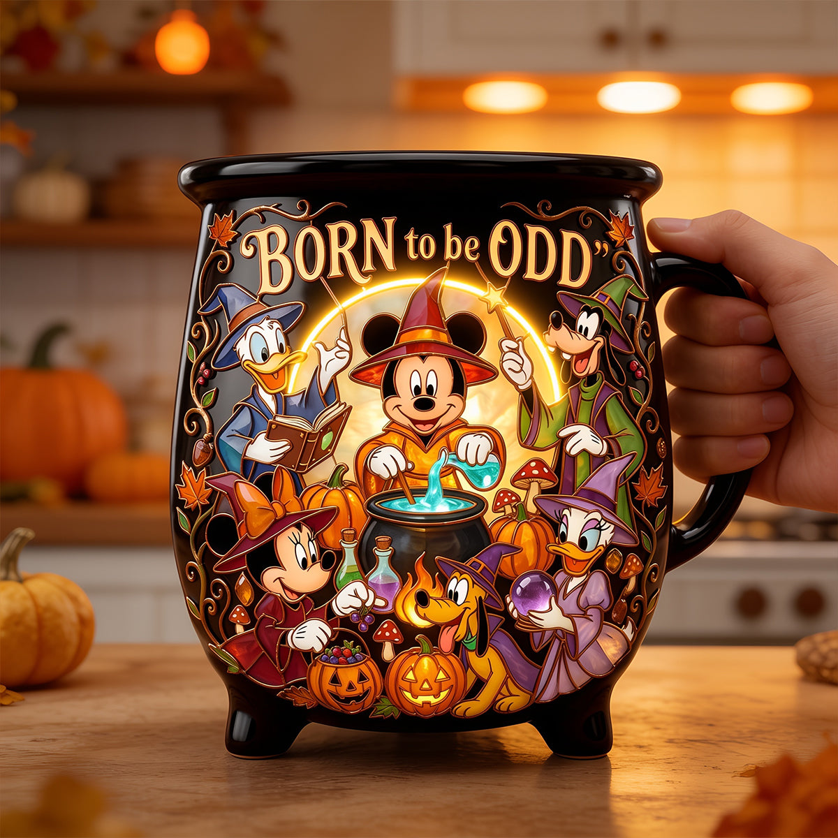 Personalized Cauldron Coffee Mug Custom Name Halloween Gift for Her Cauldron Coffee Mug GradoCreations