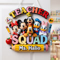 Personalized Teacher Squad Wooden Sign Custom Name Gift Wood Sign GradoCreations
