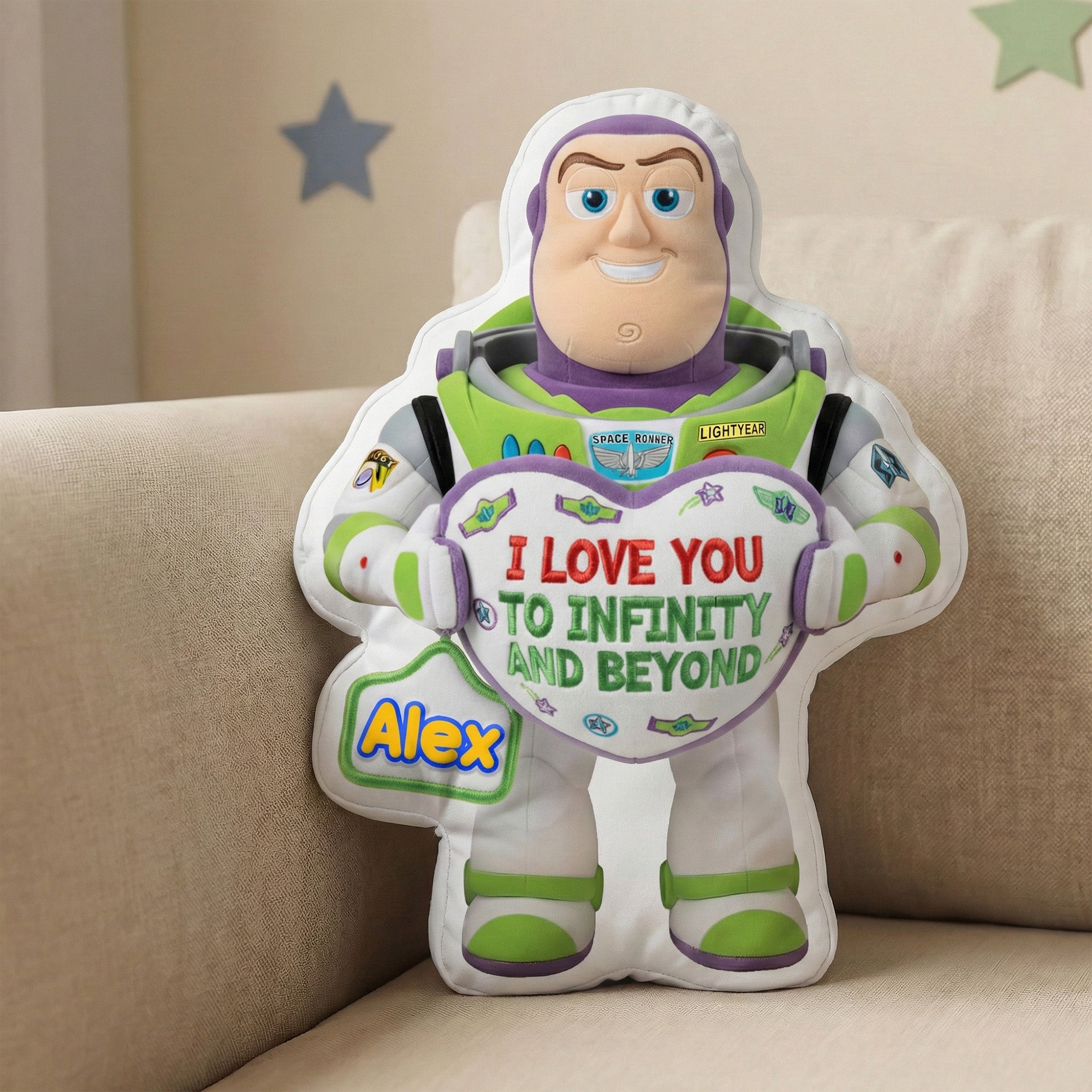 Personalized Custom Shape Pillow Love You Infinity Gift for Couple