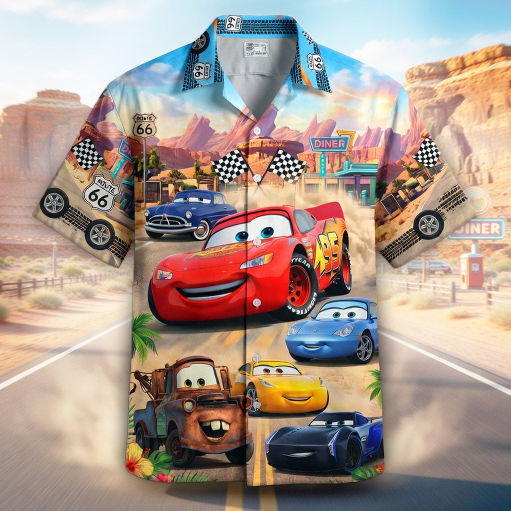 Personalized Hawaiian Shirt with Cars Design Gift for Him