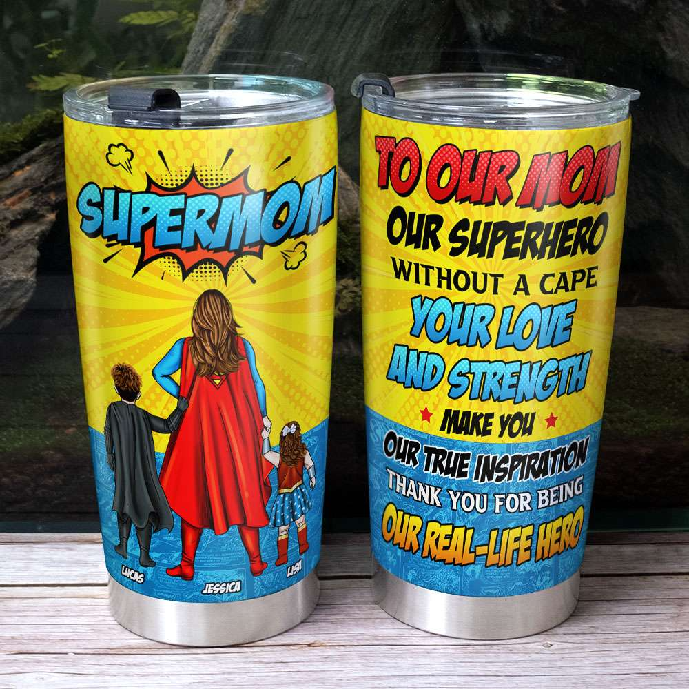 Personalized Superhero Tumbler Gift for Mom | Mother's Day