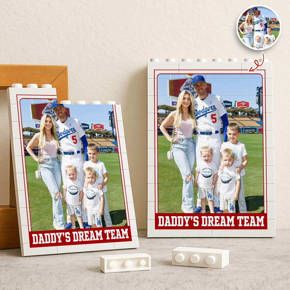 Custom Family Photo Building Block Set Personalized Gift HN590 - Building Blocks GradoCreations
