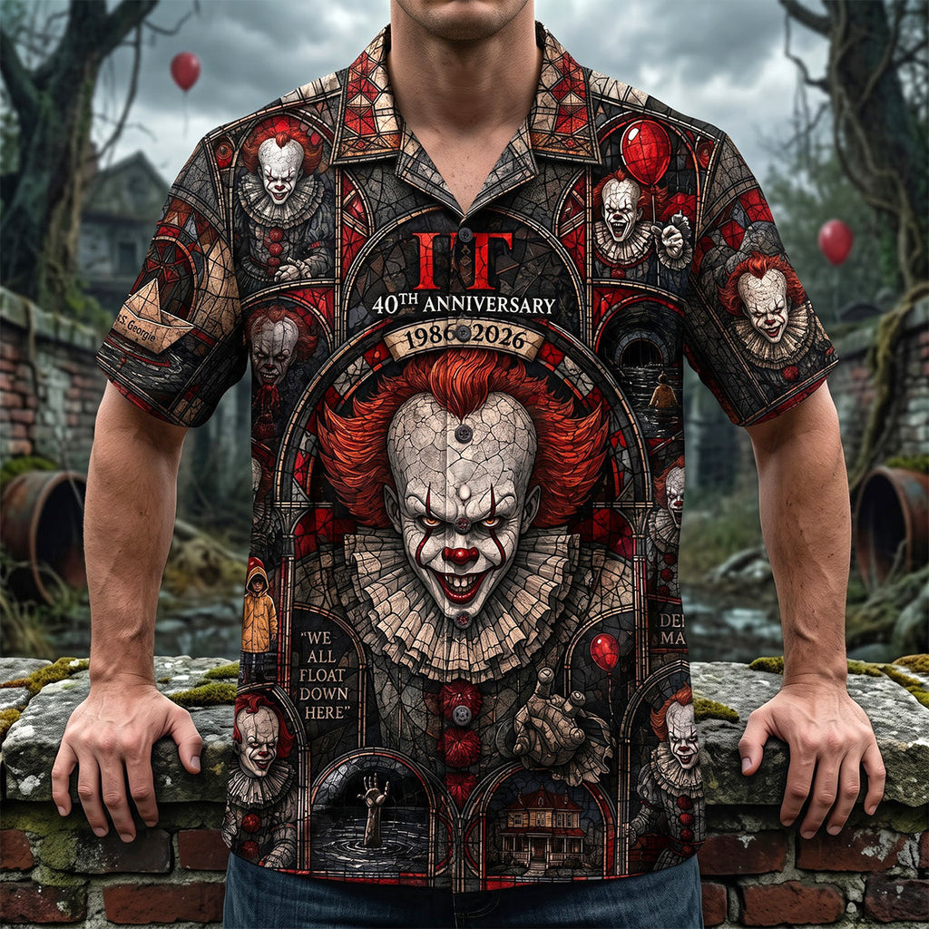 Personalized Hawaiian Shirt for Horror Lovers - IT Movie Theme Gift Hawaiian Shirt GradoCreations