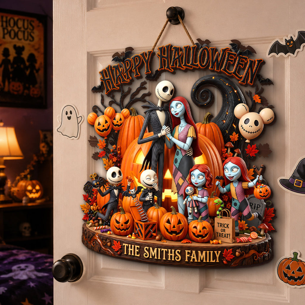Personalized Halloween Metal Sign for Family - Spooky Decor Gift Metal Sign GradoCreations