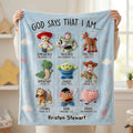 Personalized Kids Blanket with Inspirational Quotes for Back to School Gift