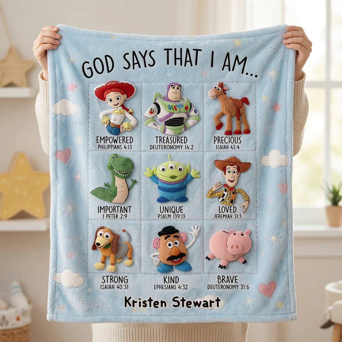Personalized Kids Blanket with Inspirational Quotes for Back to School Gift