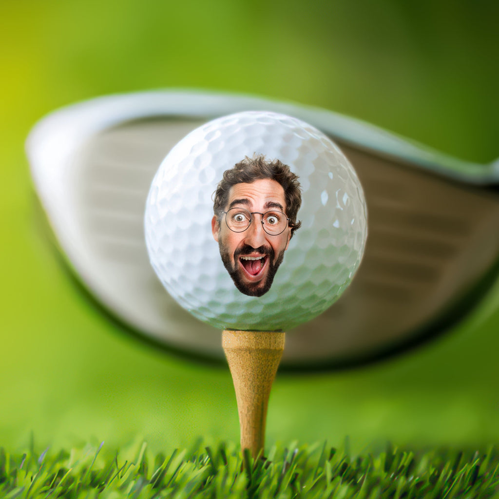 Personalized Photo Golf Ball Custom Text Gift for Dad HN590 - Golf Ball GradoCreations