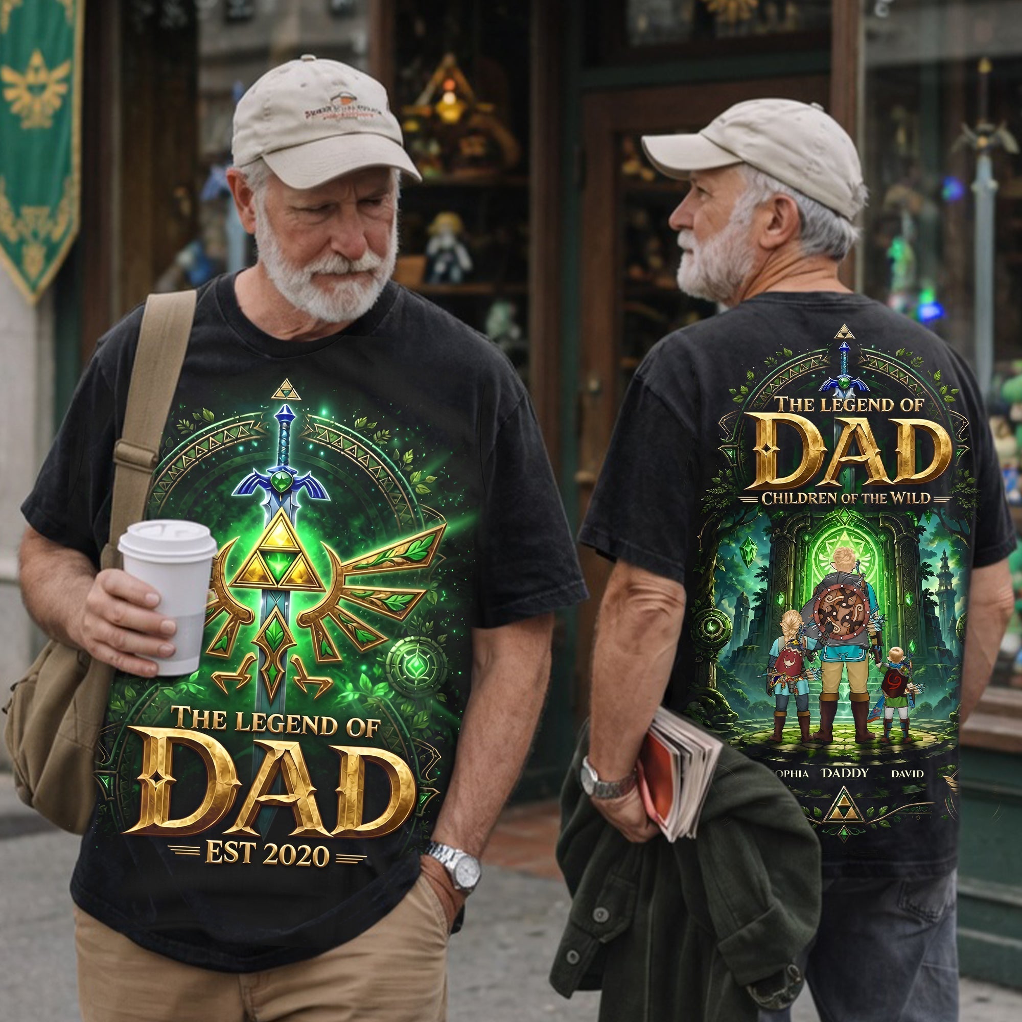Personalized Legend of Dad Adventure T-Shirt for Him Gift