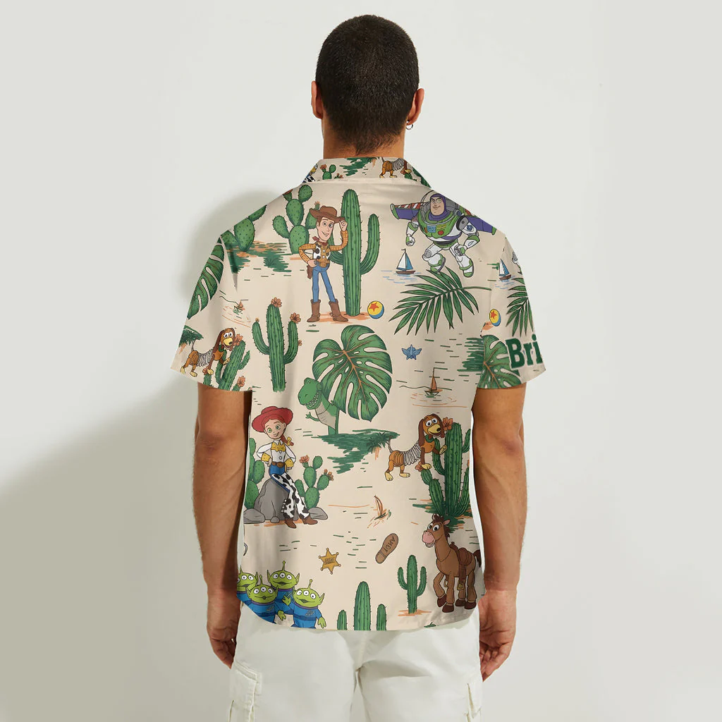 Personalized Hawaiian Shirt with Cowboy Toy & Friends Gift for Movie Fans