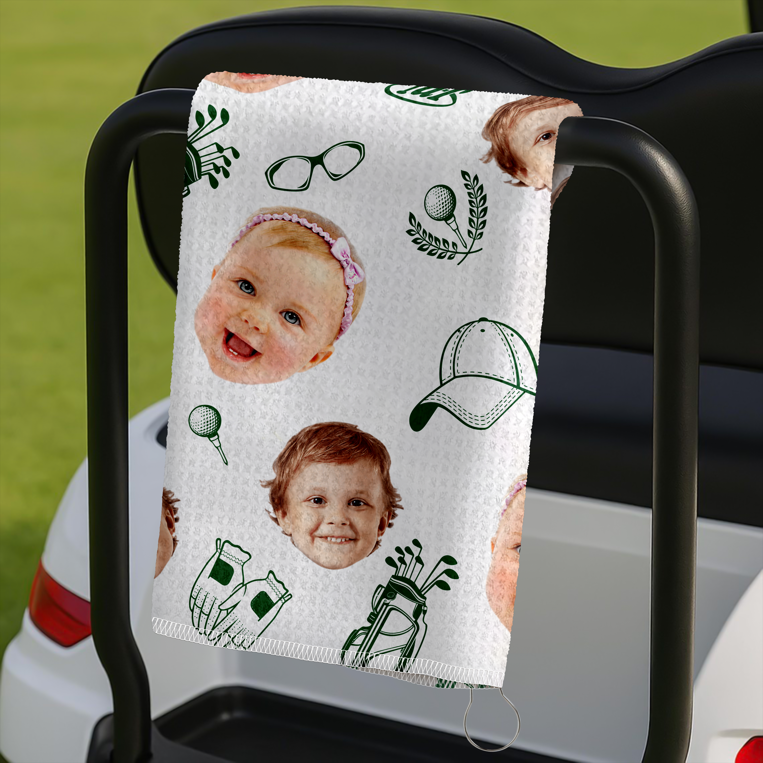 Personalized Funny Golf Towel Custom Photo Gift for Dad HN590 - Golf Towel GradoCreations