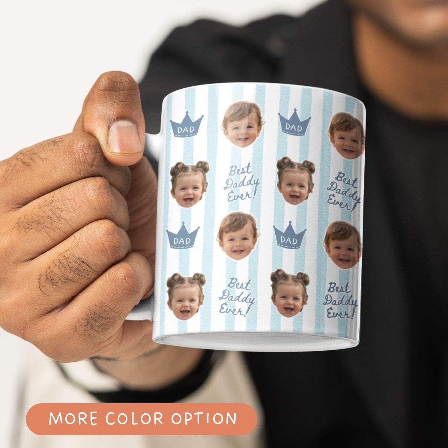 Custom Baby Face Mug Personalized Gift for Grandpa Papa HN590 - edge to edge mug fix GradoCreations