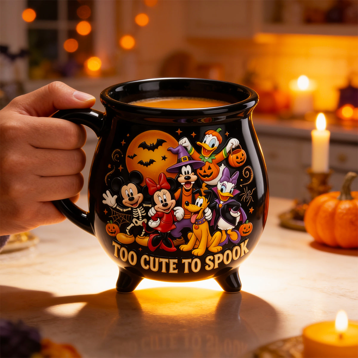 Personalized Cauldron Coffee Mug Halloween Gift for Her Cauldron Coffee Mug GradoCreations