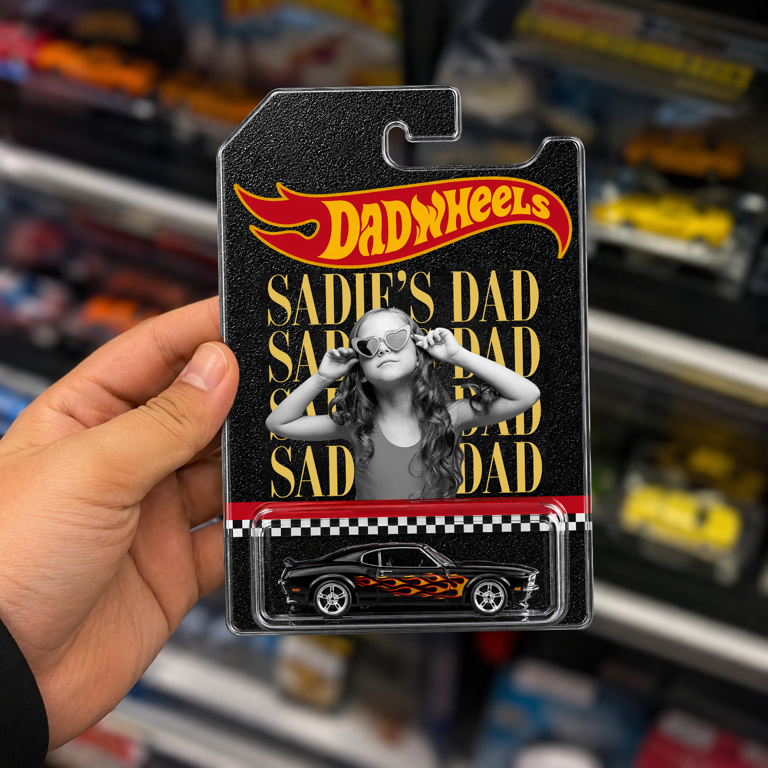Personalized Vintage Photo Toy Car Gift for Dad Father's Day HN590 - Hot Wheels GradoCreations