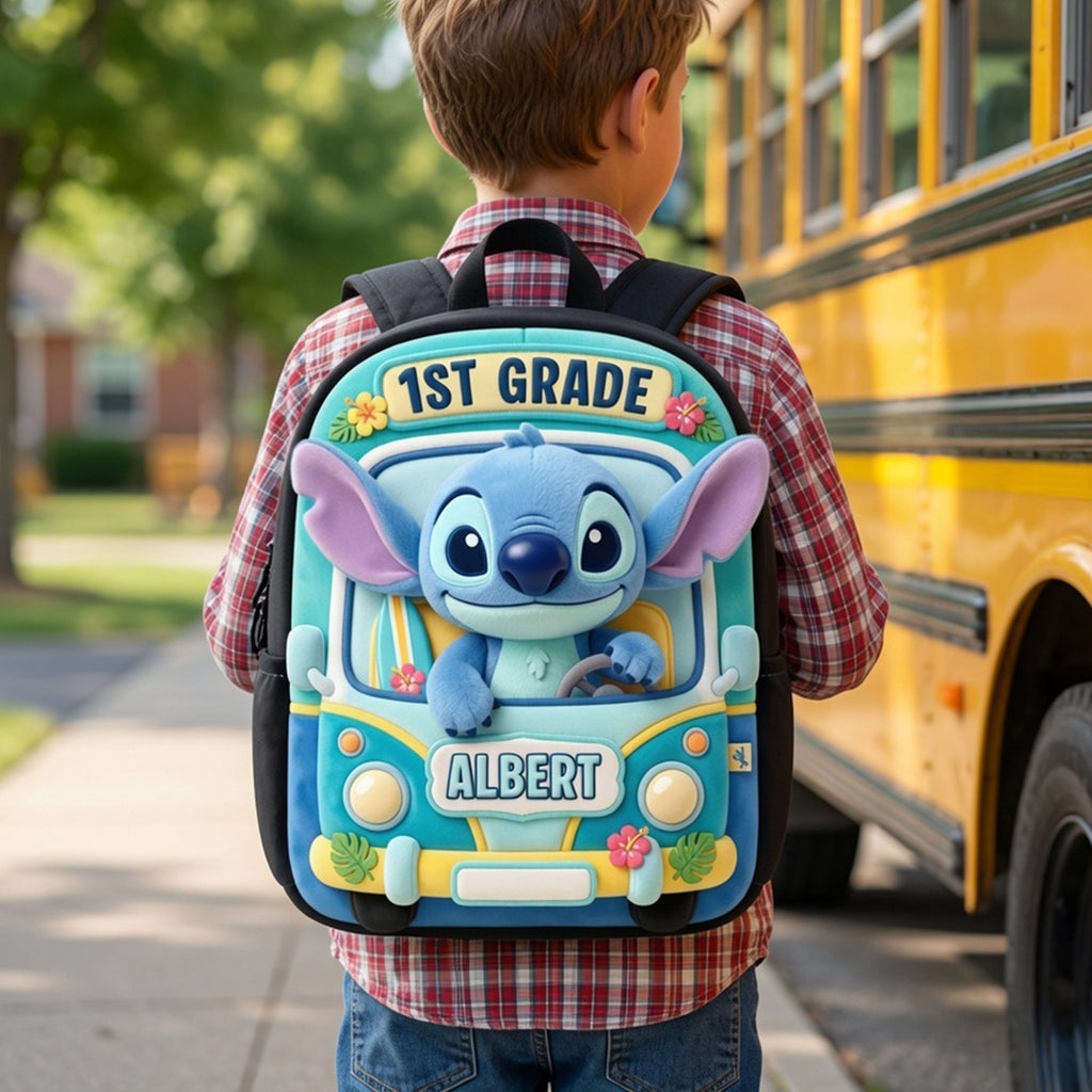 Personalized Cartoon Backpack for Kids with Name | Back To School Gift